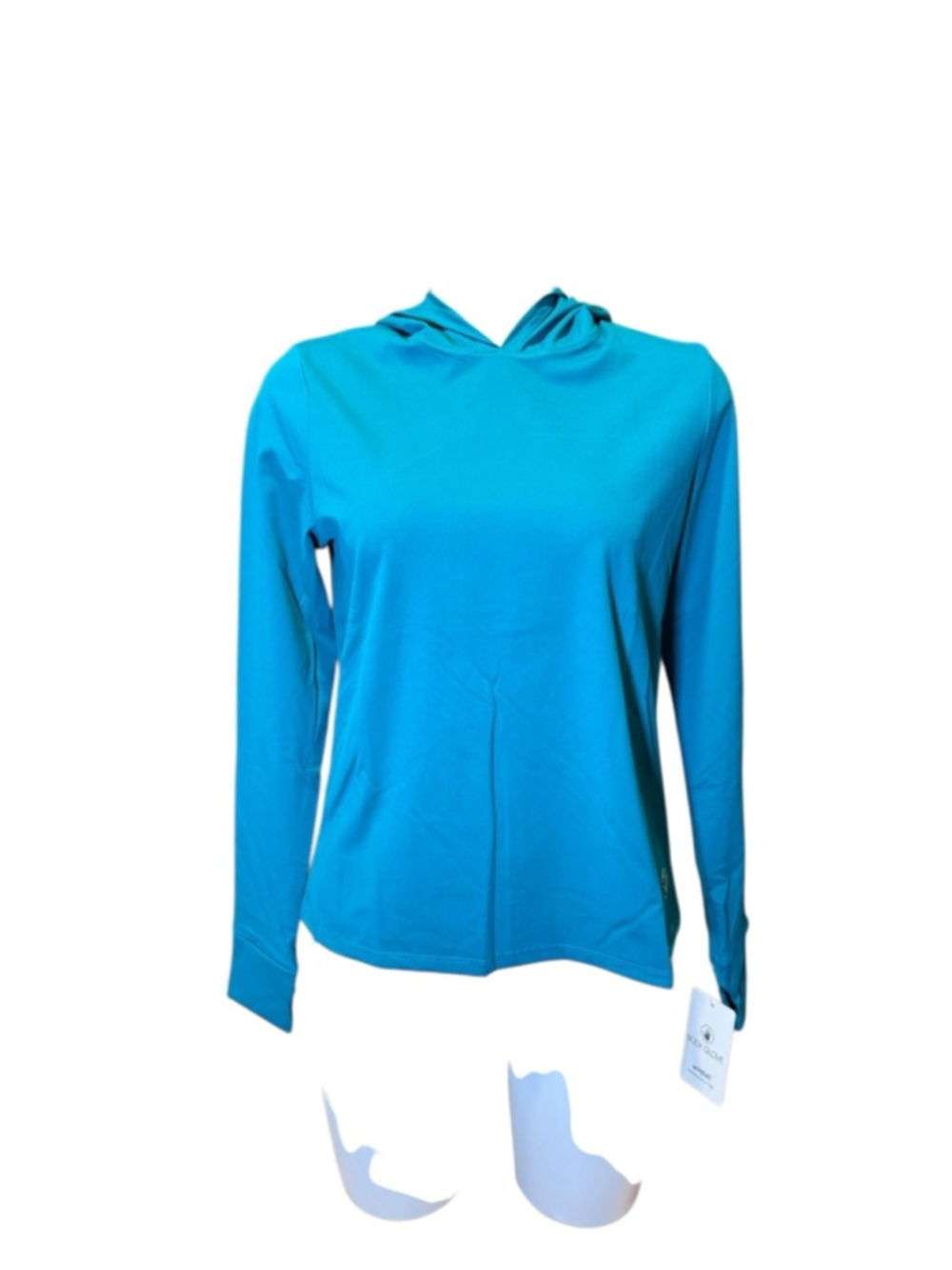 Women Body Glove Performance Top Size L Teal Hoodie